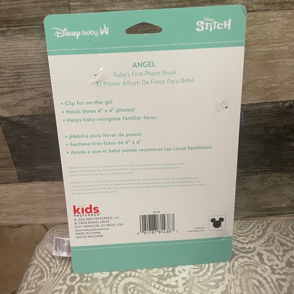 Disney Baby Angel Lilo & Stitch Plush First Photo Book Pink Soft Album 81438 - Picture 4 of 4